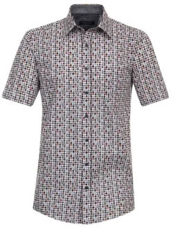 Chemise grande taille en coton multicolore imprimée avec une petite poche