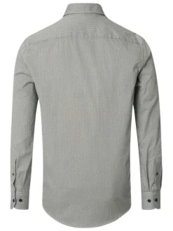 Chemise kaki Grande Taille en coton à motifs avec coupe droite et col français