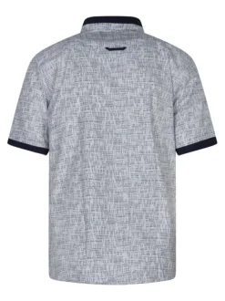 Chemise à manches courtes en coton blanche imprimée avec une coupe regular fit