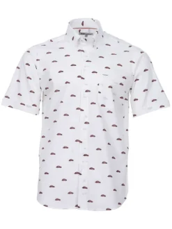 Chemise manches courtes imprimés 2CV rouge homme