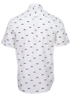 Chemise manches courtes imprimés 2CV rouge homme