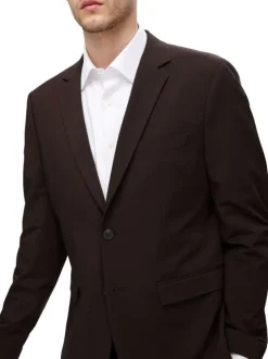 Chemise Performance blanche unie à coupe slim avec un col français