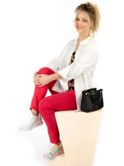 Chemisier blanc uni coupe droite col français et à manches longues