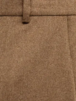 Chino camel uni à coupe bootcut avec pli marqué et passants pour ceinture