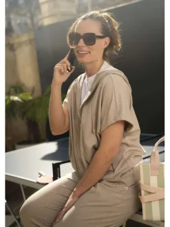 Chino femme marron