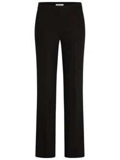 Chino noir uni à coupe cigarette avec 2 poches latérales et 2 plis marqués