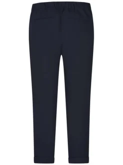 Chino nuit uni avec une coupe droite et une ceinture à la taille
