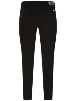 Chino slim en coton noir uni avec patch argenté à paillettes à l'arrière