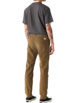 Chino Xx Chino Std Ii en coton mélangé taupe uni en velours côtelé slim