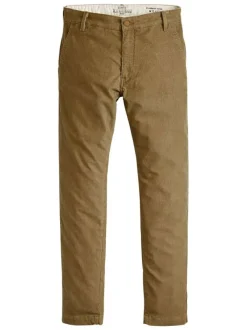 Chino Xx Chino Std Ii en coton mélangé taupe uni en velours côtelé slim