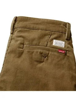 Chino Xx Chino Std Ii en coton mélangé taupe uni en velours côtelé slim