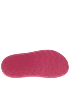 Claquettes fuchsia moulées à semelle plateforme basse et bande élastiquée