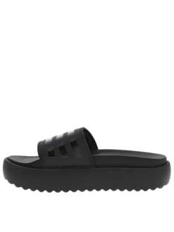 Claquettes noires à semelle plateforme noir et à sans type de fermeture