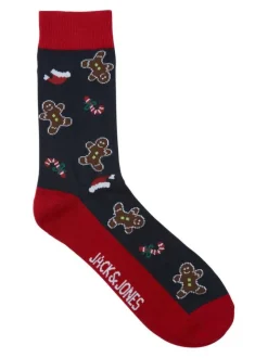 Coffret boxer et chaussettes en coton marine avec des imprimés