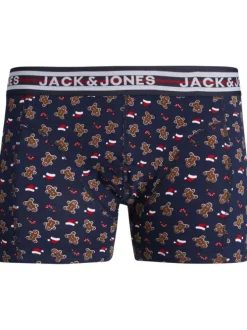 Coffret boxer et chaussettes en coton marine avec des imprimés
