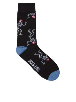Coffret boxer marine et chaussettes en coton avec des imprimés