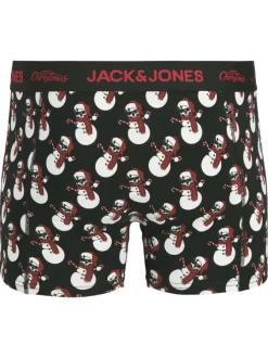 Coffret boxers classiques en coton mélangé noir à motifs avec une coupe fermée