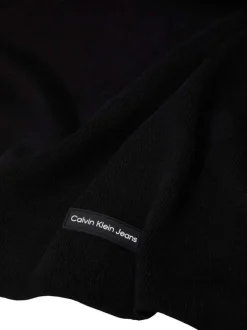 Coffret comprenant un bonnet et une écharpe en coton noir unis avec patch