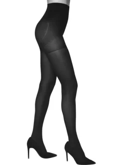 Collants moulants noirs unis avec une taille haute