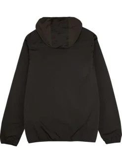 Coupe-vent à capuche manches longues kaki uni avec une coupe ajustée