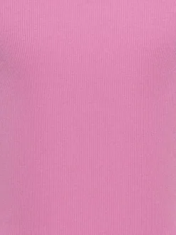 Débardeur en coton biologique rose uni pourvu d'une coupe ajustée