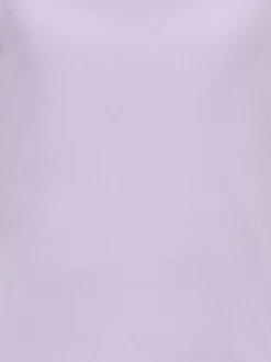 Débardeur en coton lilas uni pourvu d'une coupe moulante et réversible