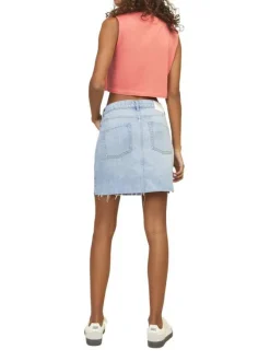 Débardeur en coton biologique orange avec coupe cropped et col rond