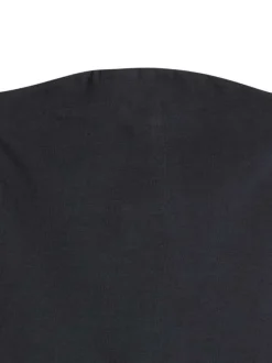 Débardeur noir ajusté avec un col drapé avec épaules dénudées