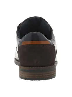 Derbies en cuir chocolat à décoché bas et avec des lacets ronds
