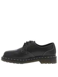 Derbies 1461 Gothic Americana en cuir noires à talon plat et à lacets plats