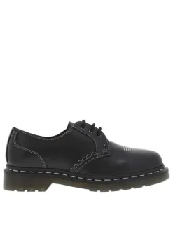 Derbies 1461 Gothic Americana en cuir noires à talon plat et à lacets plats