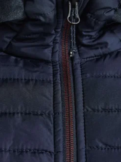 Doudoune à capuche Multi Quilted Jacket marine matelassée à coupe droite
