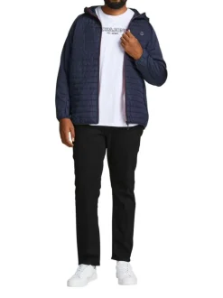 Doudoune à capuche Multi Quilted Jacket marine matelassée à coupe droite