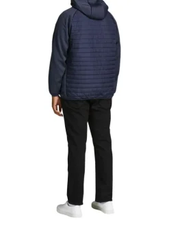 Doudoune à capuche Multi Quilted Jacket marine matelassée à coupe droite