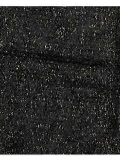 Echarpe noire unie avec fils en lurex all-over