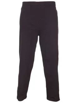 Ensemble de Pyjama long en coton anthracite rayé à coupe large et un col en V