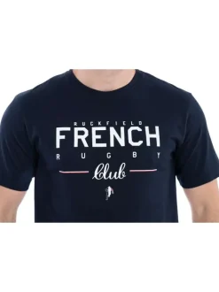 Ensemble pyjama court en coton biologique bleu marine et rouge à coupe fermée, ceinture à lien