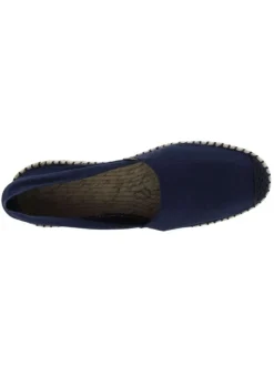 Espadrilles homme en tissu marine et à semelle plate Slip-on