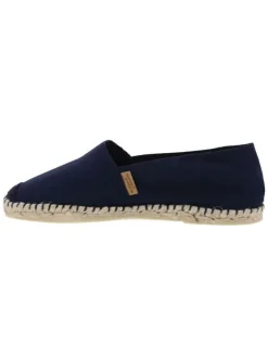 Espadrilles homme en tissu marine et à semelle plate Slip-on