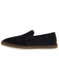 Espadrilles homme marine unies en toile et à semelle à corde