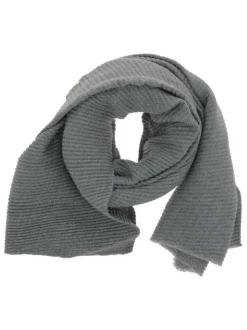 Foulard gris uni ondulé