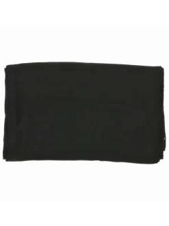 Foulard noir uni avec le nom de la marque décoratif imprimé en fond