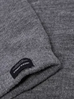 Gants gris unis HENRY avec doigts tactiles et étiquette d'authentification