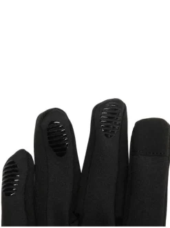 Gants noirs unis texturés et resserré au niveau des poignets