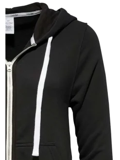 Gilet à capuche noir en coton