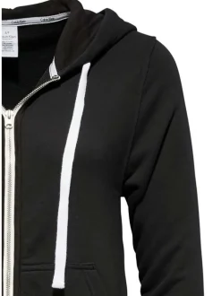 Gilet à capuche noir en coton