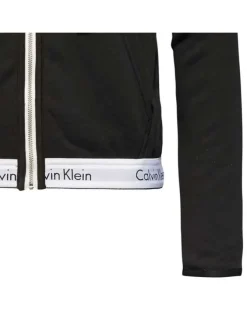 Gilet à capuche noir en coton