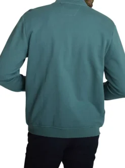 Gilet en coton mélangé uni à coupe ajustée pourvu d'un col montant