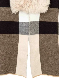 Gilet multicolore rayé avec un col v et des manches longues