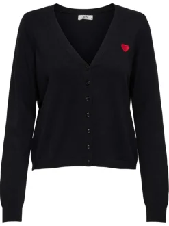 Gilet noir uni avec une coupe droite et des manches longues
